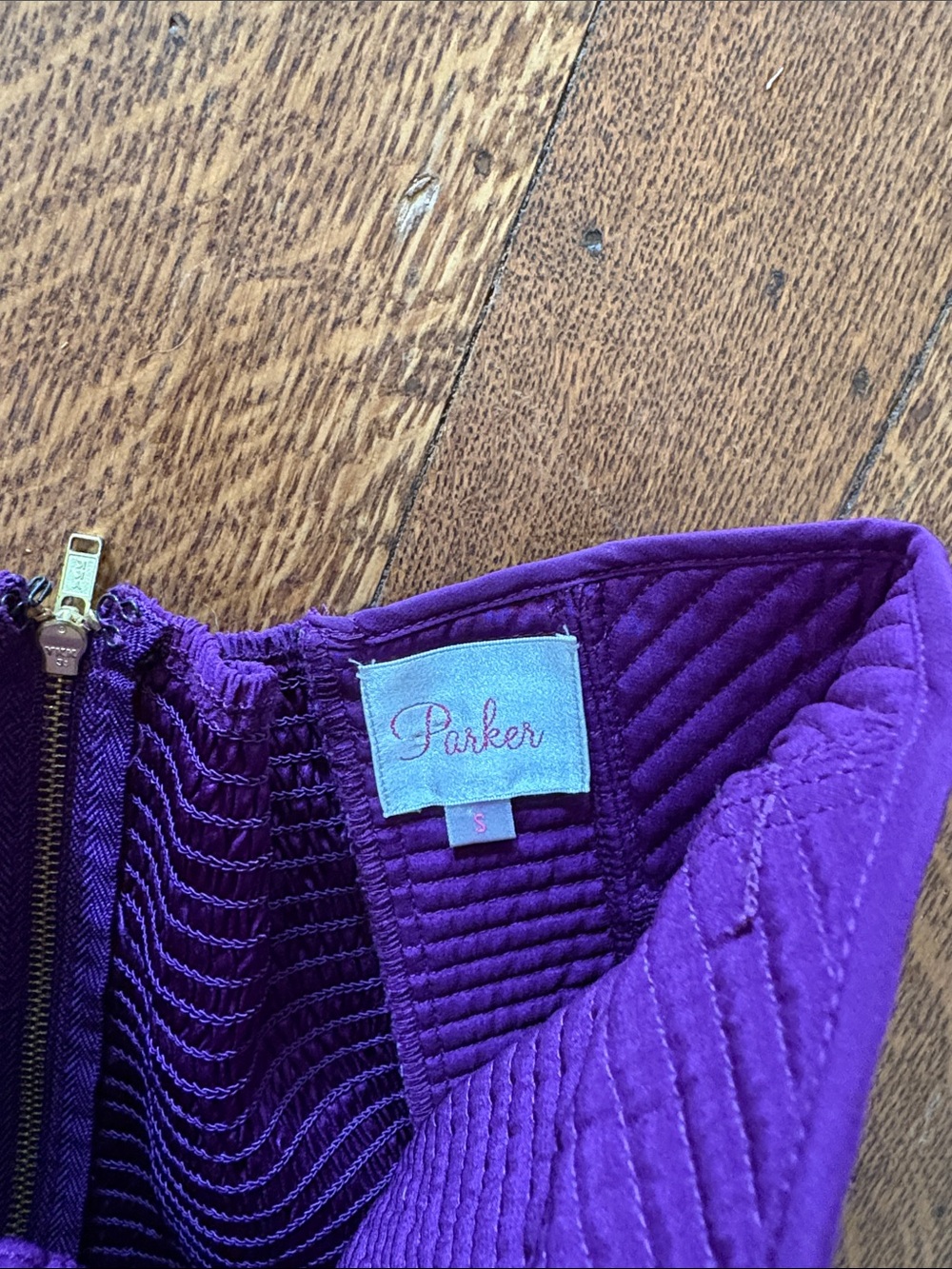 Parker Strapless Peplum Bustier Top in Vibrant Purple - Picture 2 of 4